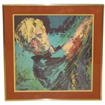 Jack Nicklaus & Leroy Neiman Signed Framed 1972 Print with USGA Gift Thanks Letter JSA ALOA