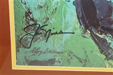 Jack Nicklaus & Leroy Neiman Signed Framed 1972 Print with USGA Gift Thanks Letter JSA ALOA