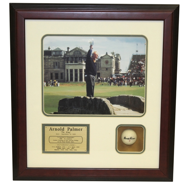Arnold Palmer A Farewell to Remember Photo, Plaque, Ball Shadow Box Display - Framed