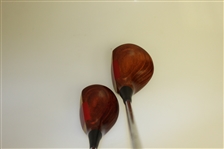 1966-67 PING ANSER Wooden Head Driver and 4 Wood - Seldom Seen, Less Than 200 Sets Made