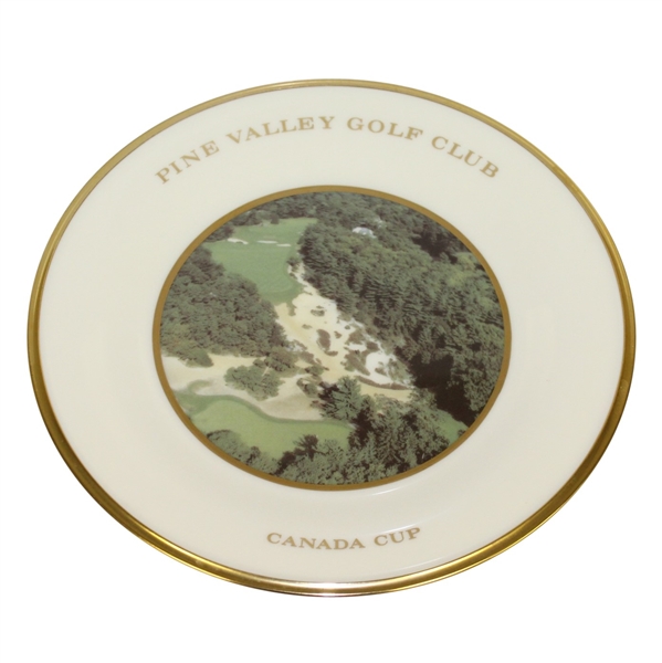 Pine Valley Golf Club Lenox Canada Cup Plate, 1993 - 4<sup>th</sup> Hole, Ariel View