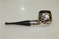 Sterling Silver Overlay Golf Tobacco Pipe