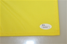 Bernhard Langer Signed Masters Undated Flag with Years Won Notation JSA #Q59918