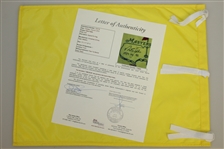 Nick Faldo Signed Masters Undated Flag with Years Won Notation FULL JSA #Y75522