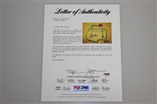 Trevor Immelman Signed 2008 Masters Embroidered Flag FULL PSA/DNA #S08167