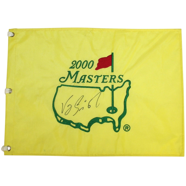 Vijay Singh Signed 2000 Masters Embroidered Flag FULL PSA/DNA #S08168
