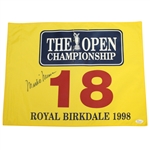 Mark O Meara Signed 1998 Open Championship at Royal Birkdale Flag JSA #K54421