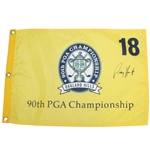 Padraig Harrington Signed 2008 PGA Championship at Oakland Hills Flag FULL PSA/DNA #S03975
