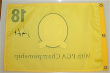 Padraig Harrington Signed 2008 PGA Championship at Oakland Hills Flag FULL PSA/DNA #S03975