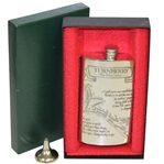 Turnberry The Ailsa Course Pewter Golf Flask with Original Box & Funnel - Excellent Condition