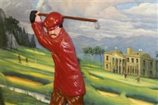 Walter J Travis 1904 Champion of the British Isles St Andrews Wall Hanging Golf Display