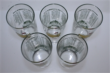 Five 1993 Masters Tournament Winners Commemorative Glasses