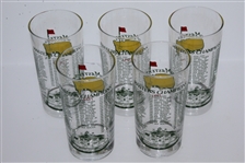 Five 1993 Masters Tournament Winners Commemorative Glasses
