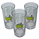 Three 2015 Masters Tournament Winners Commemorative Glasses
