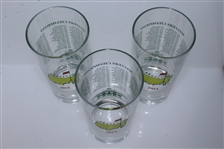 Three 2015 Masters Tournament Winners Commemorative Glasses