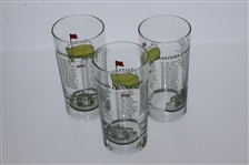 2008 Masters Flag with Three 2008 Masters Tournament Winners Commemorative Glasses