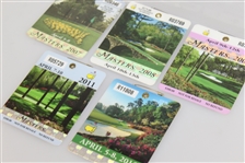 2007, 2008, 2009, 2011, & 2012 Masters Tournament Series Badges