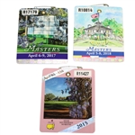 2015, 2017, & 2018 Masters Tournament Series Badges - Spieth, Garcia, & Reed
