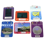 1993, 1994, 1995, 1998, 1999, & 2000 Masters Tournament Series Badges
