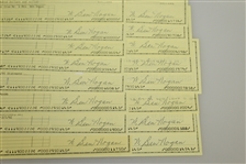 Sixteen Ben Hogan Signed 'W. Ben Hogan' Personal BankOne Checks - 1991-FINAL OPPORTUNITY JSA ALOA