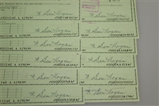 Twelve Ben Hogan Signed 'W. Ben Hogan' Hogan Oil Co. Checks - 1991 FINAL OPPORTUNITY JSA ALOA
