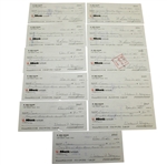Eleven Ben & Valerie Hogan Signed W. Ben Hogan MBank Personal Checks - 1991 FINAL OPPORTUNITY JSA ALOA