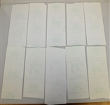 Ten Ben Hogan Signed Shady Oaks Member Checks/Receipts JSA ALOA