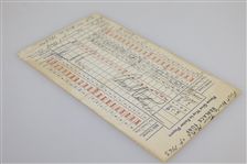 Arnold Palmer & Gary Player Signed 1963 Exhibition Match Scorecard - Palmer Shot 61 JSA ALOA
