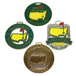 Four Masters Tournament Metal Bag Tags - 2009, 2012, 2014, & 2015