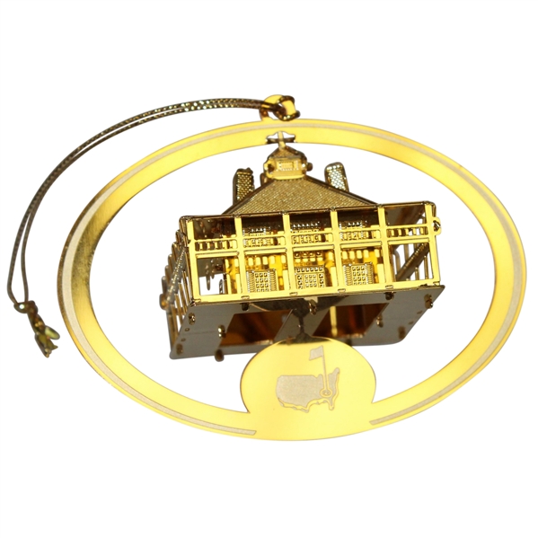 Augusta National Golf Club Clubhouse Brass 3D Spinning Tree Ornament in Original Box