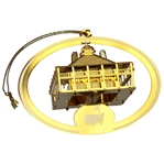 Augusta National Golf Club Clubhouse Brass 3D Spinning Tree Ornament in Original Box