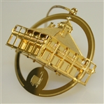 Augusta National Golf Club Clubhouse Brass 3D Spinning Tree Ornament in Original Box