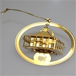 Augusta National Golf Club Clubhouse Brass 3D Spinning Tree Ornament in Original Box