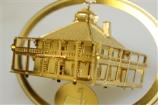 Augusta National Golf Club Clubhouse Brass 3D Spinning Tree Ornament in Original Box