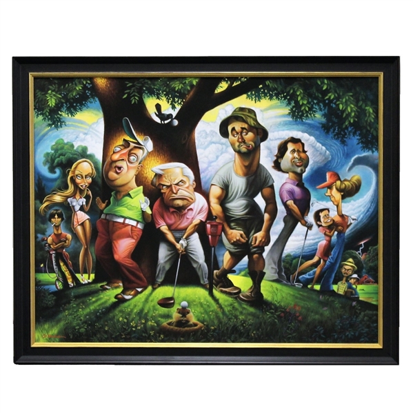 Bushwood - Tribute to Caddyshack Piece by Artist David OKeefe - Framed