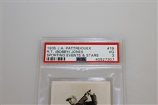 R.T. (Bobby) Jones 1935 J.A. Pattreiouex Sporting Events & Stars Card