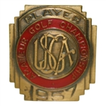 1957 US Amateur Championship at The Country Club Contestant Badge - Hillman Robbins Winner