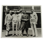 Bobby Jones Jr. & Sr. Clifford Roberts and Ed Dudley at A.N.G.C - Early 1930s (Stamped From Augusta Photographer "Morgan Fitz")