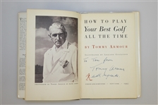 Tommy Armour Signed 'How To Play Your Best Golf All The Time' Book w/ Dust Jacket JSA ALOA