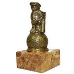 Brass Dunlop Man Figurine on Marble Base