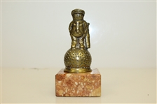 Brass Dunlop Man Figurine on Marble Base