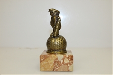 Brass Dunlop Man Figurine on Marble Base