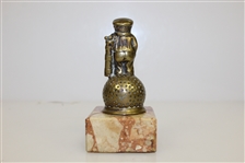 Brass Dunlop Man Figurine on Marble Base