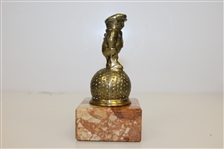 Brass Dunlop Man Figurine on Marble Base