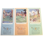 1930 Walter Hagen Williams Brothers Inc. Lesson Calendars - Sept-Oct-Nov