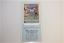 1930 Walter Hagen Williams Brothers Inc. Lesson Calendars - Sept-Oct-Nov