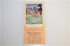 1930 Walter Hagen Williams Brothers Inc. Lesson Calendars - Sept-Oct-Nov