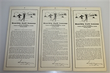 1930 Walter Hagen Williams Brothers Inc. Lesson Calendars - Sept-Oct-Nov