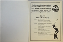 Jack Nicklaus Golf Exhibition At Berkshire Country Club, 1976 - Program/Ticket