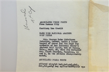 Babe Zaharias Signed Cut w/ Photo JSA ALOA
